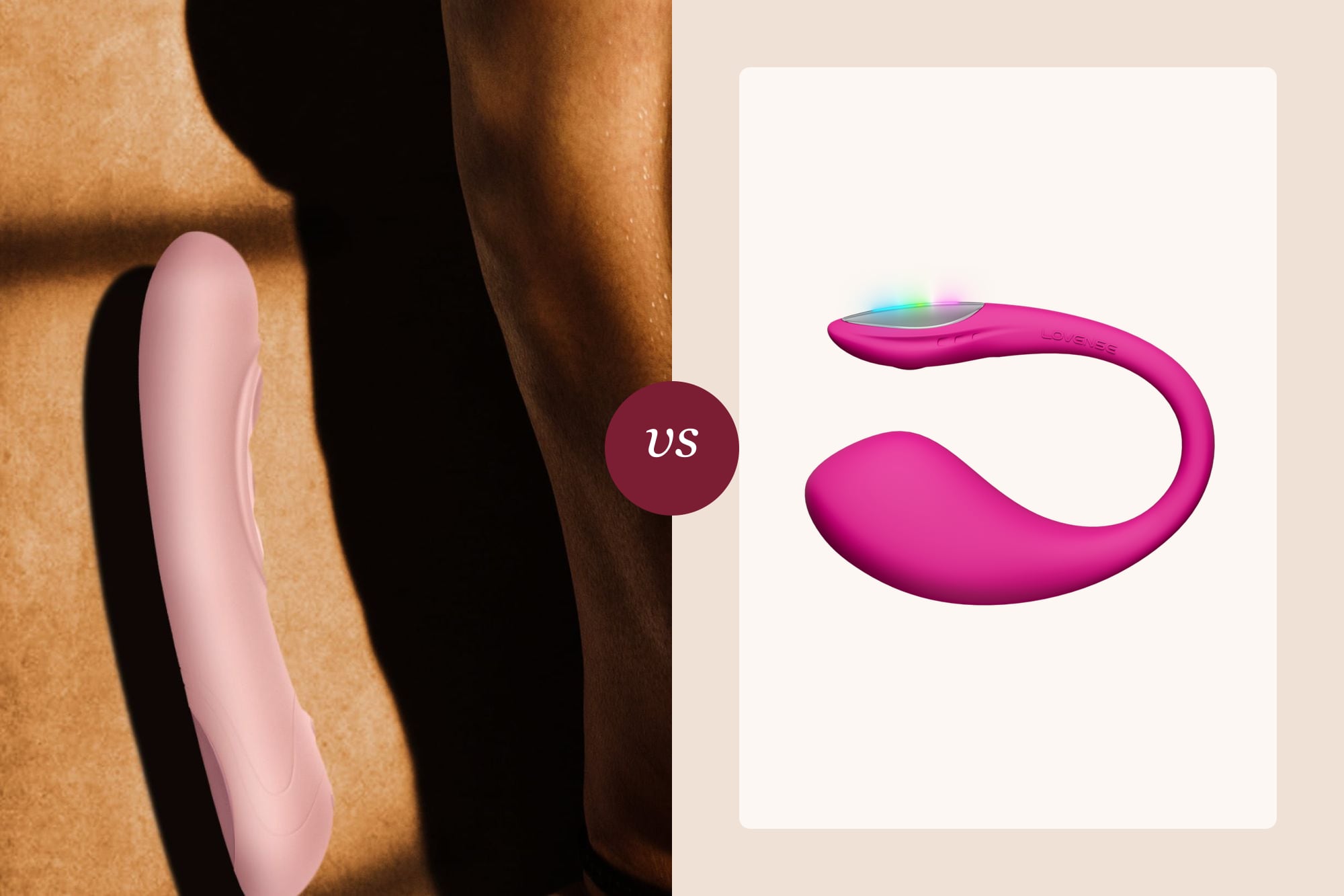 Le Kiiroo Pearl3 près de sa taille nue, à côté du Lovense Lush 4